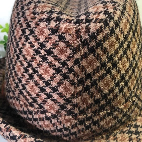 VTG United Hatters Tweed Houndtooth Unisex Retro Hat - Picture 13 of 13